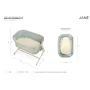 Patut co-sleeper, Jane, Babyside III, Reglabil in 6 pozitii pe inaltime, Cu lenjerie si roti, Pana la 9 kg, 0 luni+, 85x60x66 cm, EN 1130:2019, EN 16890:2017 +A1:2021, Sage - 6
