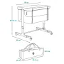 Patut co-sleeper, Lionelo, Aurora, 3 in 1, Cu leganare si setare unghiulara, Saltea cu densitate T25 si geanta transport, Reglabil in 5 pozitii pe inaltime, Pana la 9 kg, 0 luni+, 85x60x66 cm, EN 1130:2019+AC:2020, EN 16890:2, Bej Taupe - 15