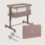 Patut co-sleeper, Lionelo, Aurora, 3 in 1, Cu leganare si setare unghiulara, Saltea cu densitate T25 si geanta transport, Reglabil in 5 pozitii pe inaltime, Pana la 9 kg, 0 luni+, 85x60x66 cm, EN 1130:2019+AC:2020, EN 16890:2, Bej Taupe - 17