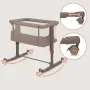 Patut co-sleeper, Lionelo, Aurora, 3 in 1, Cu leganare si setare unghiulara, Saltea cu densitate T25 si geanta transport, Reglabil in 5 pozitii pe inaltime, Pana la 9 kg, 0 luni+, 85x60x66 cm, EN 1130:2019+AC:2020, EN 16890:2, Bej Taupe - 20