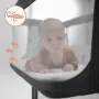 Patut co-sleeper, Lionelo, Aurora, 3 in 1, Cu leganare si setare unghiulara, Saltea cu densitate T25 si geanta transport, Reglabil in 5 pozitii pe inaltime, Pana la 9 kg, 0 luni+, 85x60x66 cm, EN 1130:2019+AC:2020, EN 16890:2, Bej Taupe - 21