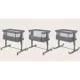 Patut co-sleeper, Lionelo, Aurora, 3 in 1, Cu leganare si setare unghiulara, Saltea cu densitate T25 si geanta transport, Reglabil in 5 pozitii pe inaltime, Pana la 9 kg, 0 luni+, 85x60x66 cm, EN 1130:2019+AC:2020, EN 16890:2, Granit - 3