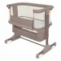 Patut co-sleeper, Lionelo, Jodie, Multifunctional, Reglabil in 6 pozitii pe inaltime, Saltea cu densitate T25, Functie de leganare, Cu plasa de tantari, Buzunar depozitare, Geanta transport,  84x48x70-80 cm, Taupe - 7