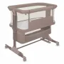 Patut co-sleeper, Lionelo, Jodie, Multifunctional, Reglabil in 6 pozitii pe inaltime, Saltea cu densitate T25, Functie de leganare, Cu plasa de tantari, Buzunar depozitare, Geanta transport,  84x48x70-80 cm, Taupe - 8
