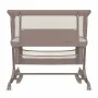 Patut co-sleeper, Lionelo, Jodie, Multifunctional, Reglabil in 6 pozitii pe inaltime, Saltea cu densitate T25, Functie de leganare, Cu plasa de tantari, Buzunar depozitare, Geanta transport,  84x48x70-80 cm, Taupe - 9
