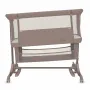Patut co-sleeper, Lionelo, Jodie, Multifunctional, Reglabil in 6 pozitii pe inaltime, Saltea cu densitate T25, Functie de leganare, Cu plasa de tantari, Buzunar depozitare, Geanta transport,  84x48x70-80 cm, Taupe - 10