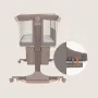 Patut co-sleeper, Lionelo, Jodie, Multifunctional, Reglabil in 6 pozitii pe inaltime, Saltea cu densitate T25, Functie de leganare, Cu plasa de tantari, Buzunar depozitare, Geanta transport,  84x48x70-80 cm, Taupe - 21