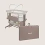 Patut co-sleeper, Lionelo, Jodie, Multifunctional, Reglabil in 6 pozitii pe inaltime, Saltea cu densitate T25, Functie de leganare, Cu plasa de tantari, Buzunar depozitare, Geanta transport,  84x48x70-80 cm, Taupe - 26