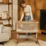 Patut co-sleeper, Lionelo, Jodie, Multifunctional, Reglabil in 6 pozitii pe inaltime, Saltea cu densitate T25, Functie de leganare, Cu plasa de tantari, Buzunar depozitare, Geanta transport,  84x48x70-80 cm, Taupe - 29