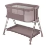 Patut co-sleeper, Lionelo, Luna, 2 in 1, Cu laterala culisanta, Cu setare unghiulara, Cu roti, Reglabil in 6 pozitii pe inaltime, Bej inchis - 6