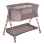 Patut co-sleeper, Lionelo, Luna, 2 in 1, Cu laterala culisanta, Cu setare unghiulara, Cu roti, Reglabil in 6 pozitii pe inaltime, Bej inchis - 7
