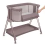 Patut co-sleeper, Lionelo, Luna, 2 in 1, Cu laterala culisanta, Cu setare unghiulara, Cu roti, Reglabil in 6 pozitii pe inaltime, Bej inchis - 8