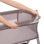 Patut co-sleeper, Lionelo, Luna, 2 in 1, Cu laterala culisanta, Cu setare unghiulara, Cu roti, Reglabil in 6 pozitii pe inaltime, Bej inchis - 11