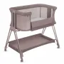 Patut co-sleeper, Lionelo, Luna, 2 in 1, Cu laterala culisanta, Cu setare unghiulara, Cu roti, Reglabil in 6 pozitii pe inaltime, Bej inchis - 1