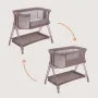 Patut co-sleeper, Lionelo, Luna, 2 in 1, Cu laterala culisanta, Cu setare unghiulara, Cu roti, Reglabil in 6 pozitii pe inaltime, Bej inchis - 17