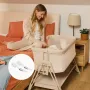 Patut co-sleeper, Lionelo, Luna, 2 in 1, Cu laterala culisanta, Cu setare unghiulara, Cu roti, Reglabil in 6 pozitii pe inaltime, Bej inchis - 22