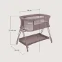 Patut co-sleeper, Lionelo, Luna, 2 in 1, Cu laterala culisanta, Cu setare unghiulara, Cu roti, Reglabil in 6 pozitii pe inaltime, Bej inchis - 23