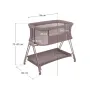 Patut co-sleeper, Lionelo, Luna, 2 in 1, Cu laterala culisanta, Cu setare unghiulara, Cu roti, Reglabil in 6 pozitii pe inaltime, Bej inchis - 24