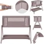 Patut co-sleeper, Lionelo, Luna, 2 in 1, Cu laterala culisanta, Cu setare unghiulara, Cu roti, Reglabil in 6 pozitii pe inaltime, Bej inchis - 26