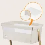 Patut co-sleeper, Lionelo, Thomi Plus, 5 in 1, Multifunctional, Sustine pana la 9 kg ca patut, 15 kg tarc de joaca, 100 kg canapea, Inaltime reglabila in 7 pozitii, De la nastere pana la 4 ani, Cu 2 saltele din spuma T25, 94x70x77-93,5 cm, Bej - 37