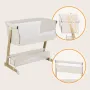 Patut co-sleeper, Lionelo, Thomi Plus, 5 in 1, Multifunctional, Sustine pana la 9 kg ca patut, 15 kg tarc de joaca, 100 kg canapea, Inaltime reglabila in 7 pozitii, De la nastere pana la 4 ani, Cu 2 saltele din spuma T25, 94x70x77-93,5 cm, Bej - 38