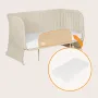 Patut co-sleeper, Lionelo, Thomi Plus, 5 in 1, Multifunctional, Sustine pana la 9 kg ca patut, 15 kg tarc de joaca, 100 kg canapea, Inaltime reglabila in 7 pozitii, De la nastere pana la 4 ani, Cu 2 saltele din spuma T25, 94x70x77-93,5 cm, Bej - 41