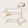 Patut co-sleeper, Lionelo, Thomi Plus, 5 in 1, Multifunctional, Sustine pana la 9 kg ca patut, 15 kg tarc de joaca, 100 kg canapea, Inaltime reglabila in 7 pozitii, De la nastere pana la 4 ani, Cu 2 saltele din spuma T25, 94x70x77-93,5 cm, Bej - 44