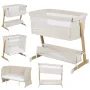 Patut co-sleeper, Lionelo, Thomi Plus, 5 in 1, Multifunctional, Sustine pana la 9 kg ca patut, 15 kg tarc de joaca, 100 kg canapea, Inaltime reglabila in 7 pozitii, De la nastere pana la 4 ani, Cu 2 saltele din spuma T25, 94x70x77-93,5 cm, Bej - 3