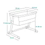 Patut co-sleeper, Lionelo, Thomi Plus, 5 in 1, Multifunctional, Sustine pana la 9 kg ca patut, 15 kg tarc de joaca, 100 kg canapea, Inaltime reglabila in 7 pozitii, De la nastere pana la 4 ani, Cu 2 saltele din spuma T25, 94x70x77-93,5 cm, Bej - 51