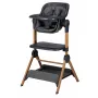 Patut co-sleeper si scaun inalt, FreeON, Nest&Feed, 2 in 1, Cu laterala culisanta si roti, Cu raft,Transformabil in scaun de masa, Pana la 9 kg, respectiv, 15 kg, Cu tavita detasabila, Reglabil pe inaltime, 0 luni+, Grey - 3
