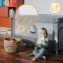 Patut pliant, Lionelo, Stefi, Cu un nivel, Cu intrare laterala cu fermoar, 2 roti, 120x60 cm, Conform cu standardul european de securitate EN 716, Negru - 15