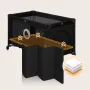 Patut pliant, Lionelo, Stefi, Cu un nivel, Cu intrare laterala cu fermoar, 2 roti, 120x60 cm, Conform cu standardul european de securitate EN 716, Negru - 8