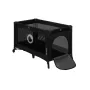 Patut pliant, Lionelo, Stefi, Cu un nivel, Cu intrare laterala cu fermoar, 2 roti, 120x60 cm, Conform cu standardul european de securitate EN 716, Negru - 1