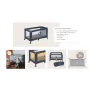 Patut pliant, Lionelo, Stefi, Cu un nivel, Cu intrare laterala cu fermoar, 2 roti, 120x60 cm, Conform cu standardul european de securitate EN 716, Negru - 19
