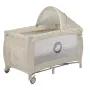 Patut pliant, Lionelo, Sven Plus, 120x60 cm, Cu doua nivele, Cu arcada jucarii, masuta de infasat, vibratii, melodii, conform cu standardele europeane de securitate EN716 si EN12221, Bej Latte - 7