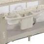Patut pliant, Lionelo, Sven Plus, 120x60 cm, Cu doua nivele, Cu arcada jucarii, masuta de infasat, vibratii, melodii, conform cu standardele europeane de securitate EN716 si EN12221, Bej Latte - 17