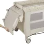 Patut pliant, Lionelo, Sven Plus, 120x60 cm, Cu doua nivele, Cu arcada jucarii, masuta de infasat, vibratii, melodii, conform cu standardele europeane de securitate EN716 si EN12221, Bej Latte - 18