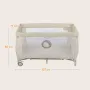 Patut pliant, Lionelo, Sven Plus, 120x60 cm, Cu doua nivele, Cu arcada jucarii, masuta de infasat, vibratii, melodii, conform cu standardele europeane de securitate EN716 si EN12221, Bej Latte - 30