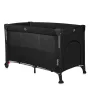 Patut pliant multifunctional, Lionelo, Ellen, Cu laterala culisanta, Nivel suplimentar, Intrare laterala cu fermoar, 2 roti, Saltea pliabila si geanta de transport incluse, 0- 36 luni, Pana la 15 kg, 120x60 cm, Conform cu  EN 716, Negru - 2