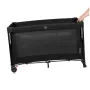 Patut pliant multifunctional, Lionelo, Ellen, Cu laterala culisanta, Nivel suplimentar, Intrare laterala cu fermoar, 2 roti, Saltea pliabila si geanta de transport incluse, 0- 36 luni, Pana la 15 kg, 120x60 cm, Conform cu  EN 716, Negru - 10