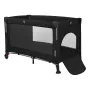 Patut pliant multifunctional, Lionelo, Ellen, Cu laterala culisanta, Nivel suplimentar, Intrare laterala cu fermoar, 2 roti, Saltea pliabila si geanta de transport incluse, 0- 36 luni, Pana la 15 kg, 120x60 cm, Conform cu  EN 716, Negru - 6
