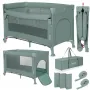 Patut pliant multifunctional, Lionelo, Ellen, Cu laterala culisanta, Nivel suplimentar, Intrare laterala cu fermoar, 2 roti, Saltea pliabila si geanta de transport incluse, 0- 36 luni, Pana la 15 kg, 120x60 cm, Conform cu  EN 716, Verde - 5