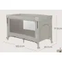 Patut pliant multifunctional, Lionelo, Ellen, Cu laterala culisanta, Nivel suplimentar, Intrare laterala cu fermoar, 2 roti, Saltea pliabila si geanta de transport incluse, 0- 36 luni, Pana la 15 kg, 120x60 cm, Conform cu  EN 716, Verde - 30