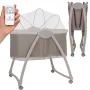 Patut si balansoar portabil Lionelo, Gaya 2 in 1, cu functie de leganat si muzica, 3 viteze de leganat reglabile, saltea T25, controlat prin telecomanda sau panou, pana la 9 kg, 0 luni+, 93 x 68 x 81 cm, bej latte