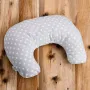 Perna pentru alaptat, Bocioland, Gray Pea, Cu husa detasabila, Din bumbac, 50x18 cm, Gri - 3