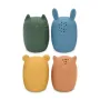 Set 4 jucarii de baie, Petite&Mars, Amigos, Din silicon, Fara BPA, 6 luni+, Multicolor - 2