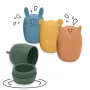 Set 4 jucarii de baie, Petite&Mars, Amigos, Din silicon, Fara BPA, 6 luni+, Multicolor - 1
