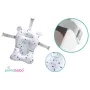 Pachet cadita pliabila + suport, Primabobo, Genua Premium, Cu termometru, dop si suport anatomic, Conform cu standardul european de securitate EN71, 80 x 50 x 22, Gri - 12