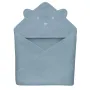 Prosop de baie, Lionelo, Cu gluga, Din muselina, 100% bumbac, 80x80 cm, Absorbtie eficienta, Albastru