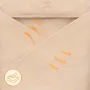 Prosop de baie, Lionelo, Cu gluga, Din muselina, 100% bumbac, 80x80 cm, Absorbtie eficienta, Bej deschis - 7